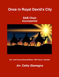 Once in Royal David's City SAB choral sheet music cover Thumbnail